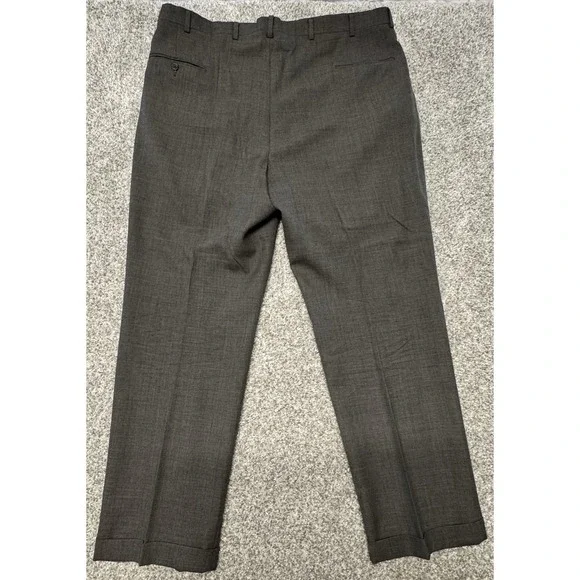 Tommy Hilfiger Suit Mens 48 Long Pants 40x31 Gray Vintage Double Breasted